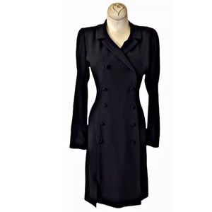 CHANEL Boutique Double Breasted Wool Coat  Dress